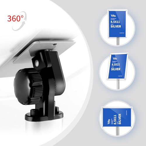 YIYO Sign Stand Poster Stand，adjustable heavy duty pedestal Sign Holder Floor Stand，acrylic frame floor signage standing for display menu 8.5*11 inch，Silver (acrylic frame 8.5*11 Silver)