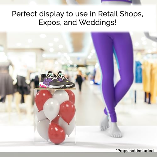 12 Inch Wide x 16 Inch High Clear Acrylic Display Box with One Open Side No Lid Versatile Tall Plexiglass Retail Product Riser Storage Bin or Wedding Floral Centerpiece Pedestal by Marketing Holders - color: Clear, size: 12"w x 12"d x 16"h