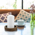 Stonebriar 3 Pack Tall 3 x 6 Inch 65 Hour Long Burning Unscented White Wax Pillar Candles - size: 3" x 6", style: Pack of 3
