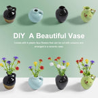 rhinocats Mini Vase Magnets for Fridge, Cute Magnetic Ceramic Vases for Refrigerator Kitchen Locker Office (4 Pack) - color: Mini Ceramic Vases 4-pcs