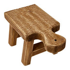 Creative Co-Op Small Wood Pedestal with Handle - color: Natural, size: Square, style: Rectangle