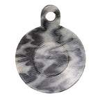 Hand-Carved Marble Dish with Handle, Grey - color: Gray, size: 7.5" x 6"