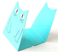 TOBSON Cute Cat Heavy Duty Bookend Nonskid Bookends Art Decoration,A Pairs(Blue) - color: Blue