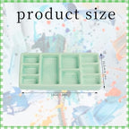 Porcelain Watercolor Palette - 10 Well Ceramic Artist Paint Palette with Mixing Tray for Painting and Craft Projects（Green） - color: Green