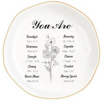 God Says You Are - Christian Bible Verse Jewelry Dish Trinket Tray - Unique Ceramic Ring Jewelry Tray for Women (You Are Enough) - style: You Are Enough