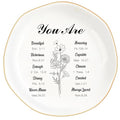 God Says You Are - Christian Bible Verse Jewelry Dish Trinket Tray - Unique Ceramic Ring Jewelry Tray for Women (You Are Enough) - style: You Are Enough