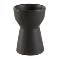 47th & Main Modern Candleholder Ceramic Pedestal Candle Holder, 3.5" Tall, Matte Black - size: 3.5" Tall