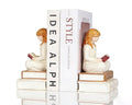 Reading Thinker Figurine Bookend - Handcrafted Book Lover Gifts, Aesthetic Figurine Decor for Bookshelf Desk Office Living Room, Perfect for Women Readers, Graduates, Students, Teachers