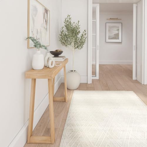 Plank+Beam Solid Wood Console Table, 46 Inch, Sofa Table, Narrow Entryway Table for Hallway, Behind The Couch, Living Room, Foyer, Easy Assembly, Blonde - color: Blonde, size: 46" Console Table