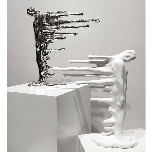 Statue Decorations Creative Abstract Character Sculpture Ornament Inspirational Entrance Room Luxury Desktop Decorations Furnishings Home Decor Object(White)