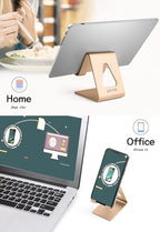 Aoviho Desk Cell Phone Stand Phone Holder, Aluminum Phone Cradle Dock for iPhone17 16 15 14 13 12 pro Mini 11 X Xs max 8 7 6 6s Plus SE Samsung All Smart Phones, Rose Gold - color: Rose Gold