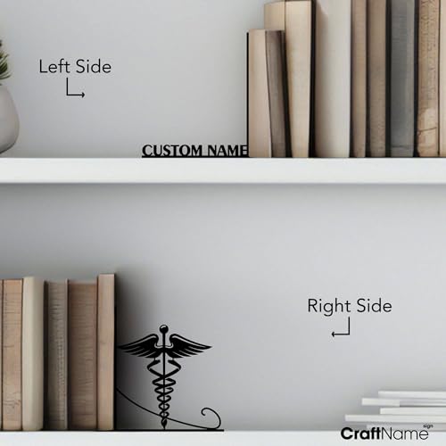 Custom Nurse Desk Decor Metal Bookends for Shelves Decorative, Medical School Book Ends Metal Art for Home Office Study Room, Doctor Nurse Gift - color: Design 02