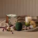 Thymes Frasier Fir Scented Candles for Home Decor - Green Pillar Candles for Women & Men - Place on Candle Holder - Luxury Home Fragrance Gifts (Molded Pinecone Pillar) - size: 4.5 in x 3.5 in