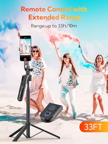 USKEYVISION 70” Auto Face Tracking Tripod, Extendable 360° Rotation Phone Tripod for iPhone and Android, Selfie Stick for iPhone w/Remote Control,Phone Holder Video Recording for TikTok(UTK-01) - size: UTK-01(auto face tracking tripod)