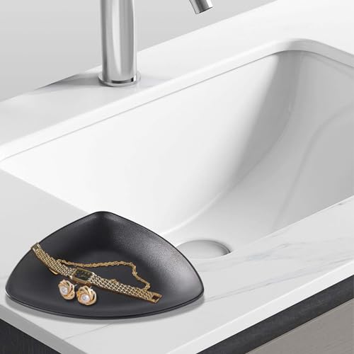 Binoster Black ring jewellery tray organiser tray, dresser decor key flat jewellery bowl decorative oval dish - color: Triangle