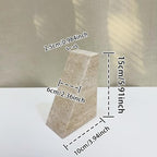 1 Piece Modern Travertine Bookend, Trapezoidal Design, Natural Stone Book Holders for Desk and Shelf (Trapezoidal - 1 piece) - color: Trapezoidal - 1 Piece