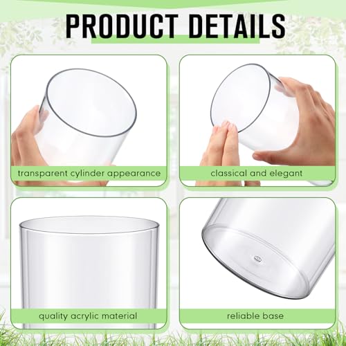 meekoo 3 Pcs Flower Acrylic Vase Cylinders Round Decorative 4 x 8 in, 5 x 10 in, 6 x 12 in Vase Break Resistant Acrylic Flower Cylinder for Centerpiece Home Wedding Decor(Clear, Classic) - color: Classic, size: 4 x 8 in, 5 x 10 in, 6 x 12 in