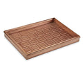 Good Directions 20″ x 14″ Decorative Squares Design Metal Boot Tray – Galvanized Steel with Copper Finish, Multi-Purpose Shoe, Plant & Pet Bowl Tray - color: Copper, style: Squares