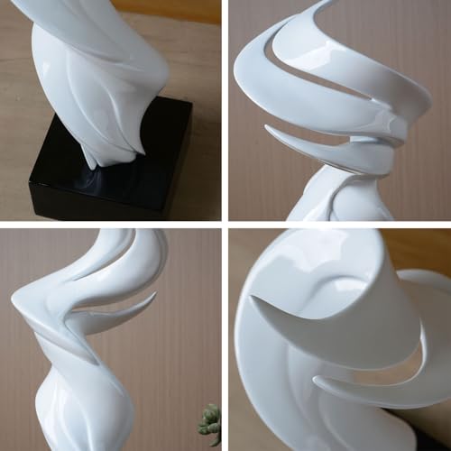 HAUCOZE Modern Home Decor Abstract Sculpture Art Collectible Statue Table Centerpiece Gift for Living Room Office Polyresin 16.0 Inch