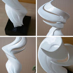 HAUCOZE Modern Home Decor Abstract Sculpture Art Collectible Statue Table Centerpiece Gift for Living Room Office Polyresin 16.0 Inch