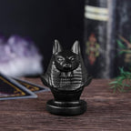 Nupuyai Hand Carved Anubis Statue for Home Decor, Natural Black Obsidian Crystal Figurine Stone Sculpture Decoration for Fengshui - style: Anubis