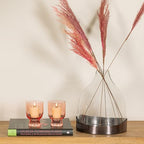 Creative Co-Op Sophisticated Glass Cloche with Metal Tray, Clear and Black Nickel - color: Nickel
