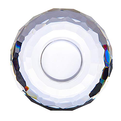 Crystal Tealight Holder Candlestick Home Decorations for Dinner Table Wedding 4" Diameter x 2" High - color: 2"x4" Large