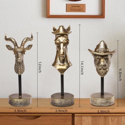 Handcrafted Resin Sculpture -(3 PCS) Modern Home Decor Accent, Trending Living Room & Office Decor, Elegant Tabletop & Shelf Decor for Desk, Bookshelf, Nightstand - Unique Gift Idea - style: 3 PCS