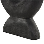 Deco 79 Mango Wood Abstract Decorative Sculpture Cutout Oval Home Decor Statues, Set of 2 Accent Figurines 20", 18"H, Black