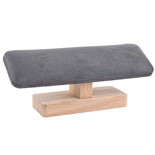 Framendino, Wooden Watch Display Stand T-Bar Jewelry Organizer Holder for Men Women (Grey) - color: Grey