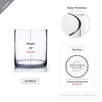 WGV Cylinder Vase, Width 8", Height 10", Clear Wide Large Diameter Flower Glassware, Floral Container, Planter Terrarium for Wedding Party Event, Home Accent Decor, 1 Piece - size: 8"x10"H