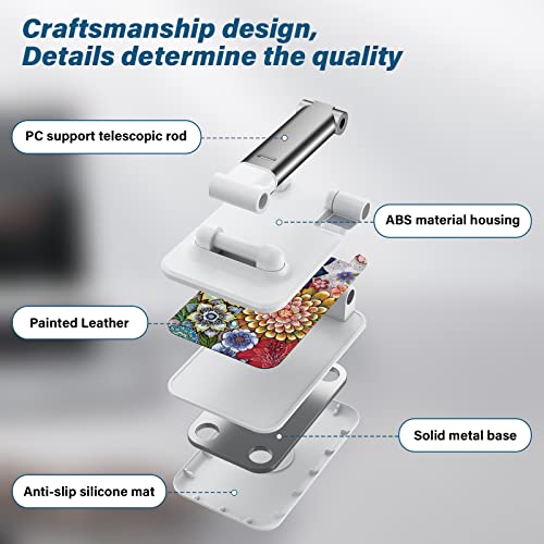 Foldable Desk Phone Holder - Adjustable Angle iPhone & Samsung Smartphone Stand - color: Vintage Flowers