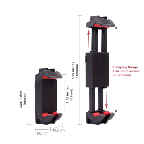 Kado Metal Portable Monitor Stand Tripod, 100x100mm 75x75mm Wall/Arm Mount Adapater Bracket Plate, 360° Ball Head and 1/4" Screw Compact for Phone, Tablet, Projector, Camera and Webcam - style: Charcoal Gray