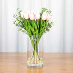 WGV Cylinder Vase, Diameter 5", Height 8", Clear Glass Floral Planter Container, Floating Candle Holder for Wedding Party Event Home Office Decor, 1 Piece - size: 5"x8"H CL