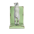 Creative Co-Op Decorative 2-Tone Cast Metal Rabbit Bookends, Green and Grey, Set of 2