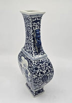 17" Classic Blue and White Porcelain Vase, Landscape Ceramic China Qing Style （D18）