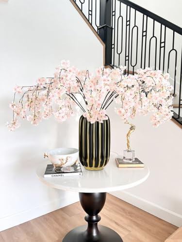 Briful Gold Plated Lantern Ceramic Vase Home Decor Creative Design Porcelain Decorative Flower Vase 11.02'' Black Ceramic Vases for Wedding Anniversary Decoration - color: 11.02'' Tallblack