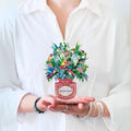 Freshcut Paper Pop Up Cards, Mini Hummingbird Oasis, 6 Inch Life Sized Forever Flower Bouquet 3D Popup Greeting Card, Birthday Cards, Thank You Card, Blank Notecard & Envelope - color: Hummingbird Oasis, size: Mini