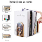 Personalized Wood Book Ends Metal Base Big Valley Landscape Printing Bookend Modern Heavy Duty Bookends for Home Or Office 1 Pair - color: Big Valley Landscape
