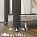Homleke Narrow Side Table with Magazine Holder, Skinny End Table Perfect for Small Spaces, Space-Saving Design for Living Room, Bedroom, or Office, 7.1" D x 16.9" W x 23.6" H, Greige - color: Greige - Standard