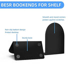 10 Pair Bookends Metal Book Ends Universal Economy Bookends (Black, 10 Pair) - color: Black, size: 10 Pair