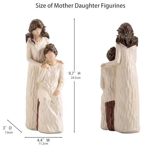 Gifts for Mom from Daughter, Mother and Daughter Figurines, Gifts for Mothers Day, Christmas, Birthday, Resin, 9.7" H - style: Adult Mom Daughter