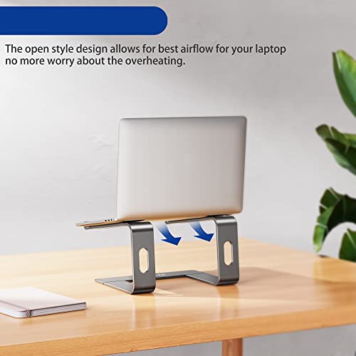 BESIGN LS03 Aluminum Laptop Stand, Ergonomic Detachable Computer Stand, Notebook Holder Compatible with Air, Pro, Dell, HP, Lenovo More 10-15.6" Laptops, Gray - color: C-Gray