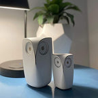 Wise Owl Decor Statue Sculptures – Set of 2 Small White Resin Figurines, 5¾ & 4 Inches High, Minimalist Decor for Home, Office, Bookshelf, or Desk