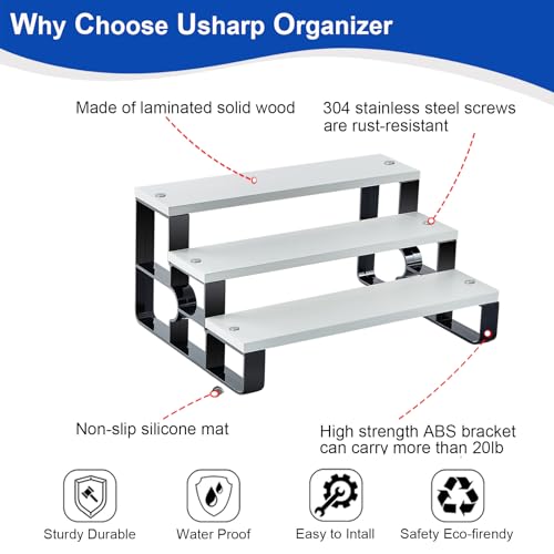 Wood Cologne Organizer for Men,Perfume Organizer for Bathroom Countertop,3 Tier Makeup Organizer for Bedroom Decor,Skincare Storage,Display Stand Shelf,Valentine's Day Gift (White 11.2") - color: White, size: 3 Tiers-width=11.2"