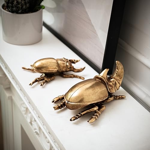 Gold Insect Wall Decor - Unique Bug and Beetle Design Gold Resin, Perfect for Victorian and Modern Home Decor