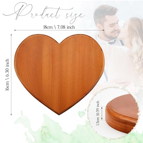 Menkxi 7.1 x 6.3 x 0.6 Inch Heart Shaped Wood Base Hand Casting Sculpture Base Hand Casting Kit Wood Display Stand for Anniversary Wedding Gift DIY Crafts Home Decoration - style: Heart
