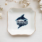 Personalized University Logo Ceramic Ring Dish, Custom School Emblem Jewelry Tray, Academic Branding Keepsake Dish for Students Teachers Faculty Office Desk Graduation Gift Idea - color: Design 4