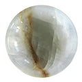 Calcite Stone Bowl, D20 Natural Crystal Bowl for Decor - Hand Carved Decorative Bowl for Centerpiece, Coffee Table, Yoga Meditation, Gift Idea (Natural Vein)