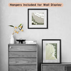 MUYE 12x12 Floating Frames Set of 2,Double Glass Picture Frame Display Any Size Photo up to 12x12,Wall Mount or Tabletop Standing,Black - color: Black, size: 12x12